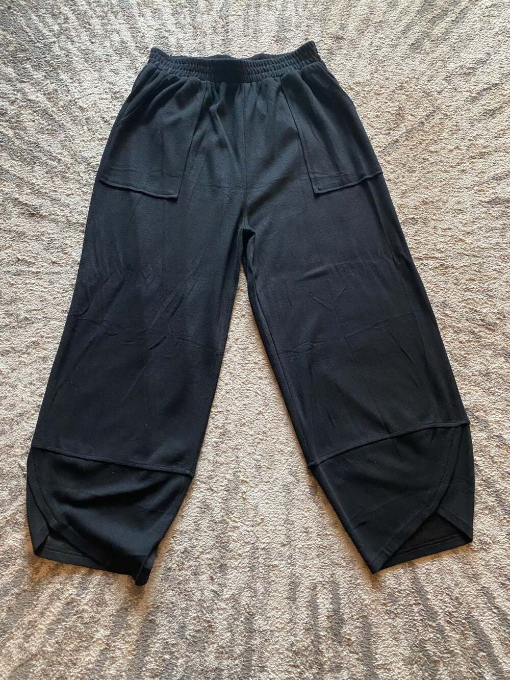 Fashion MLZ-0278 Black Wide Leg Pants Size S